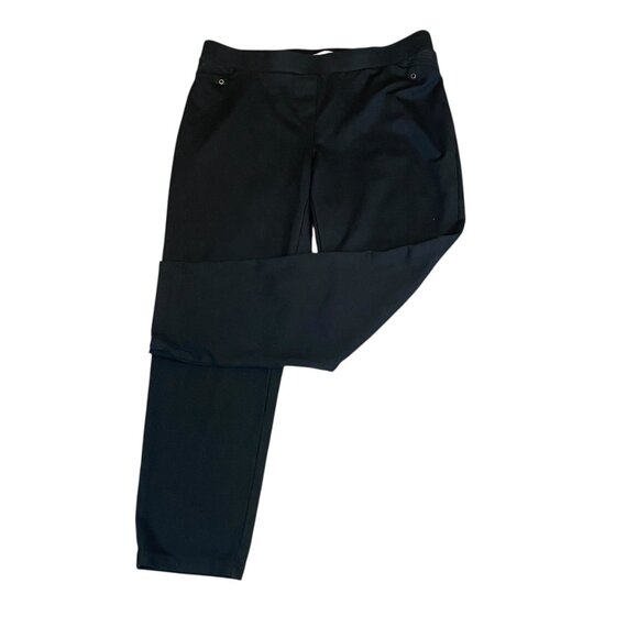 89th + Madison Black Pull-On Ankle Pants Sz L #269K - Picture 2 of 5